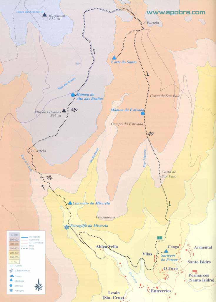 Mapa de Senderismo y Arqueoloía